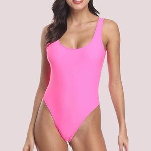 NWT Women’s Retro 80s/90s High-Cut One‎ Piece Swimsuit - Small